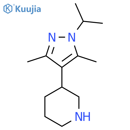 3-3,5-dimethyl-1-(propan-2-yl)-1H-pyrazol-4-ylpiperidine structure
