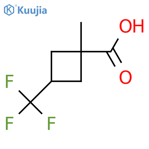 1-Methyl-3-(trifluoromethyl)cyclobutane-1-carboxylic acid structure