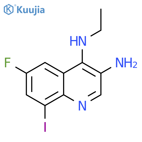 3,4-Quinolinediamine, N4-ethyl-6-fluoro-8-iodo- structure