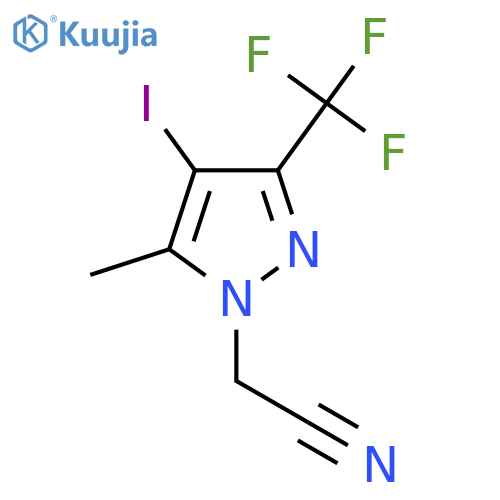 2-(4-iodo-5-methyl-3-(trifluoromethyl)-1H-pyrazol-1-yl)acetonitrile structure