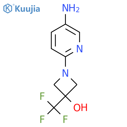 1-(5-Aminopyridin-2-yl)-3-(trifluoromethyl)azetidin-3-ol structure