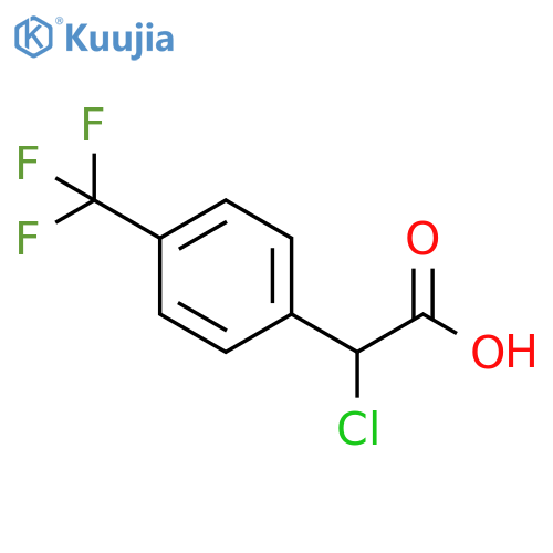 Benzeneacetic acid, α-chloro-4-(trifluoromethyl)- structure