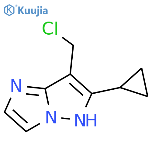 7-(chloromethyl)-6-cyclopropyl-1H-imidazo[1,2-b]pyrazole structure