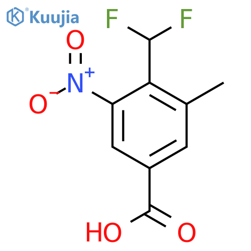 4-(Difluoromethyl)-3-methyl-5-nitrobenzoic acid structure