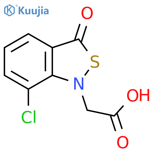 2,1-Benzisothiazole-1(3H)-acetic acid, 7-chloro-3-oxo- structure