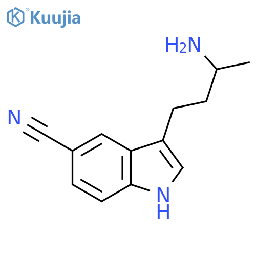 1H-Indole-5-carbonitrile, 3-(3-aminobutyl)- structure