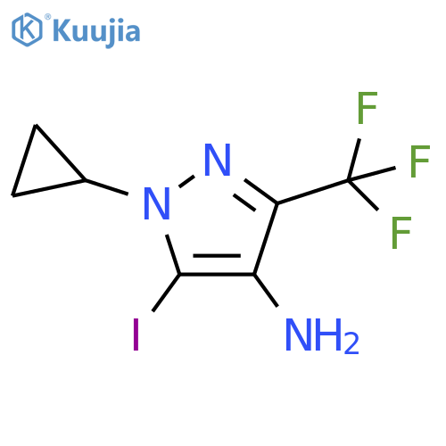 1H-Pyrazol-4-amine, 1-cyclopropyl-5-iodo-3-(trifluoromethyl)- structure