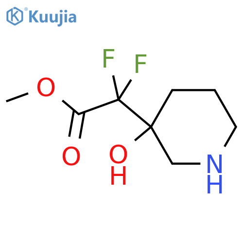 Methyl 2,2-difluoro-2-(3-hydroxypiperidin-3-yl)acetate structure