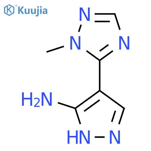 4-(1-methyl-1H-1,2,4-triazol-5-yl)-1H-pyrazol-5-amine structure