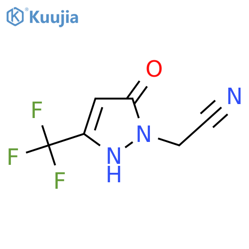 2-(5-hydroxy-3-(trifluoromethyl)-1H-pyrazol-1-yl)acetonitrile structure