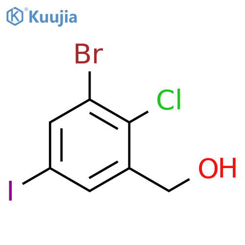 Benzenemethanol, 3-bromo-2-chloro-5-iodo- structure