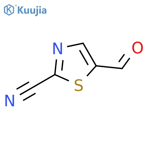 5-formylthiazole-2-carbonitrile structure