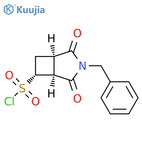 3-Azabicyclo[3.2.0]heptane-6-sulfonyl chloride, 2,4-dioxo-3-(phenylmethyl)-, (1R,5S,6R)-rel- structure