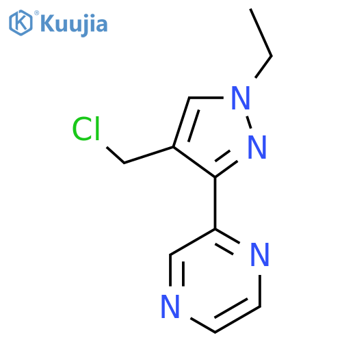 2-(4-(chloromethyl)-1-ethyl-1H-pyrazol-3-yl)pyrazine structure