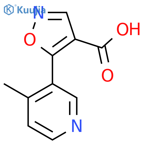 5-(4-methylpyridin-3-yl)-1,2-oxazole-4-carboxylic acid structure