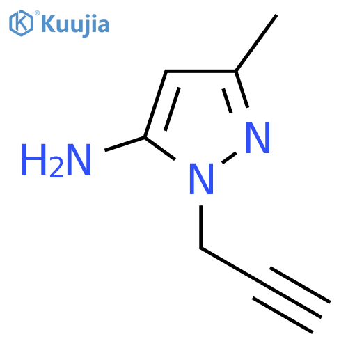 3-methyl-1-(prop-2-yn-1-yl)-1H-pyrazol-5-amine structure