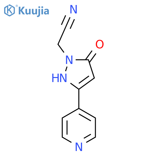 2-(5-hydroxy-3-(pyridin-4-yl)-1H-pyrazol-1-yl)acetonitrile structure