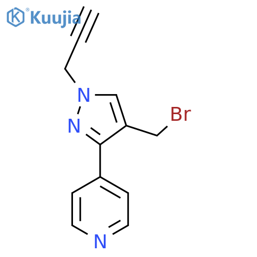 4-(4-(Bromomethyl)-1-(prop-2-yn-1-yl)-1H-pyrazol-3-yl)pyridine structure