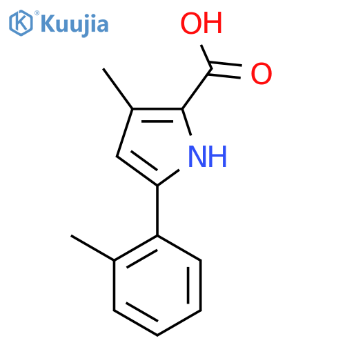 3-Methyl-5-(2-methylphenyl)-1H-pyrrole-2-carboxylic acid structure