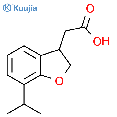 3-Benzofuranacetic acid, 2,3-dihydro-7-(1-methylethyl)- structure