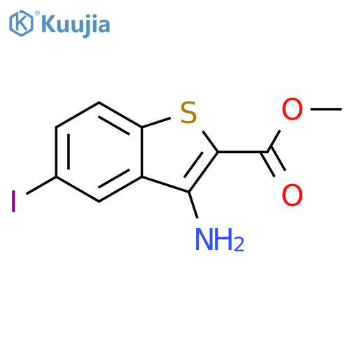 methyl 3-amino-5-iodo-1-benzothiophene-2-carboxylate structure