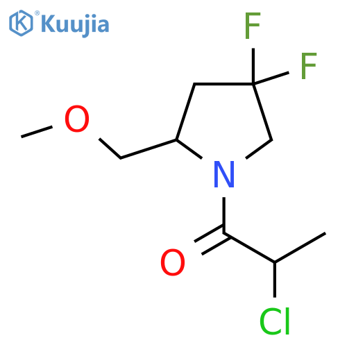 2-Chloro-1-(4,4-difluoro-2-(methoxymethyl)pyrrolidin-1-yl)propan-1-one structure