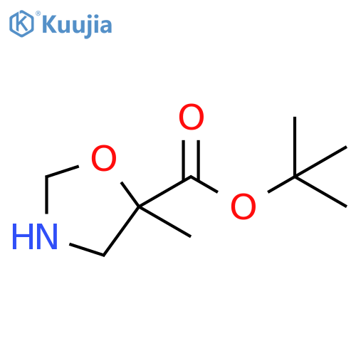 5-Oxazolidinecarboxylic acid, 5-methyl-, 1,1-dimethylethyl ester structure