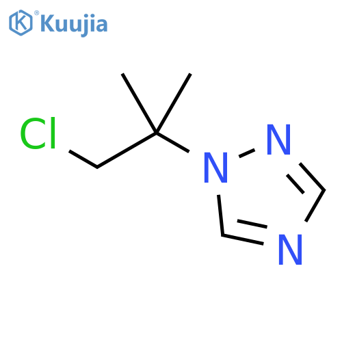 1-(1-chloro-2-methylpropan-2-yl)-1H-1,2,4-triazole structure