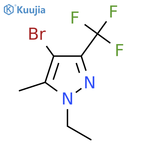 4-Bromo-1-ethyl-5-methyl-3-(trifluoromethyl)-1H-pyrazole structure