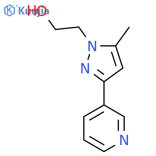 2-(5-methyl-3-(pyridin-3-yl)-1H-pyrazol-1-yl)ethan-1-ol structure