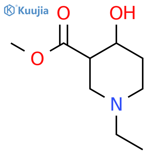 Methyl 1-ethyl-4-hydroxypiperidine-3-carboxylate structure