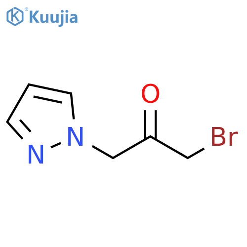 1-bromo-3-(1H-pyrazol-1-yl)propan-2-one structure