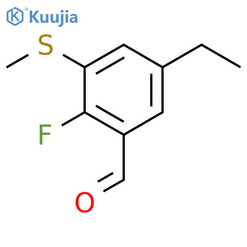 5-Ethyl-2-fluoro-3-(methylthio)benzaldehyde structure