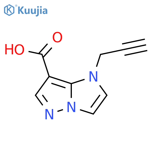 1-(Prop-2-yn-1-yl)-1H-imidazo[1,2-b]pyrazole-7-carboxylic acid structure