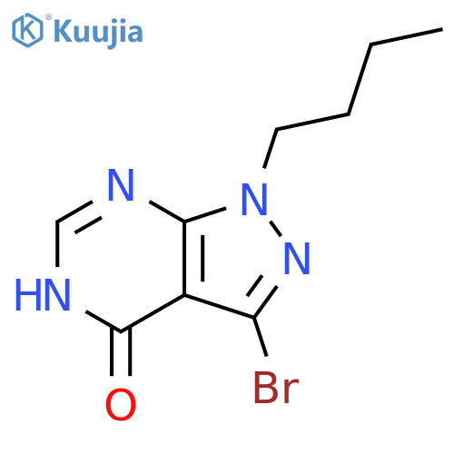 4H-Pyrazolo[3,4-d]pyrimidin-4-one, 3-bromo-1-butyl-1,5-dihydro- structure
