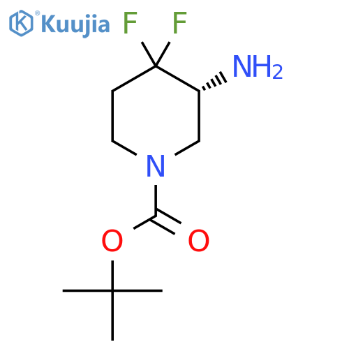 Tert-butyl (3R)-3-amino-4,4-difluoropiperidine-1-carboxylate structure