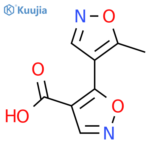 5-(5-methyl-1,2-oxazol-4-yl)-1,2-oxazole-4-carboxylic acid structure
