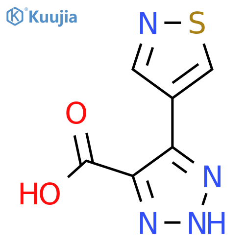 5-(1,2-thiazol-4-yl)-1H-1,2,3-triazole-4-carboxylic acid structure