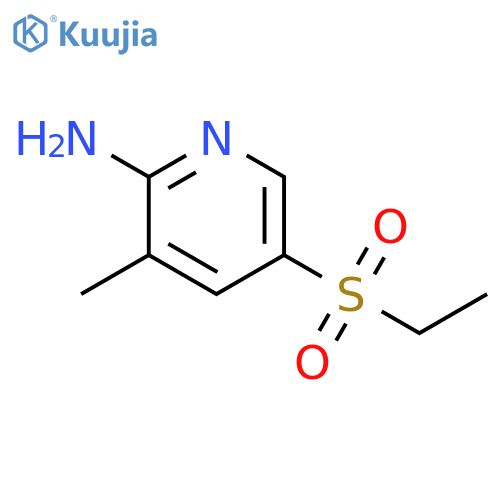 2-Pyridinamine, 5-(ethylsulfonyl)-3-methyl- structure