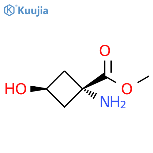 methyl (1s,3s)-1-amino-3-hydroxycyclobutane-1-carboxylate structure