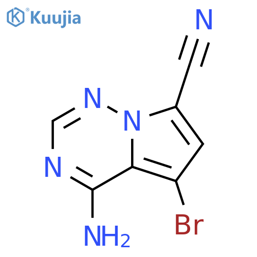 4-amino-5-bromopyrrolo[2,1-f][1,2,4]triazine-7-carbonitrile structure
