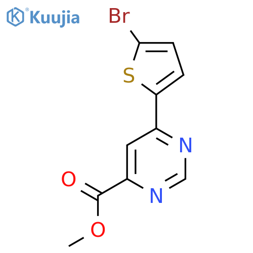 Methyl 6-(5-bromothiophen-2-yl)pyrimidine-4-carboxylate structure