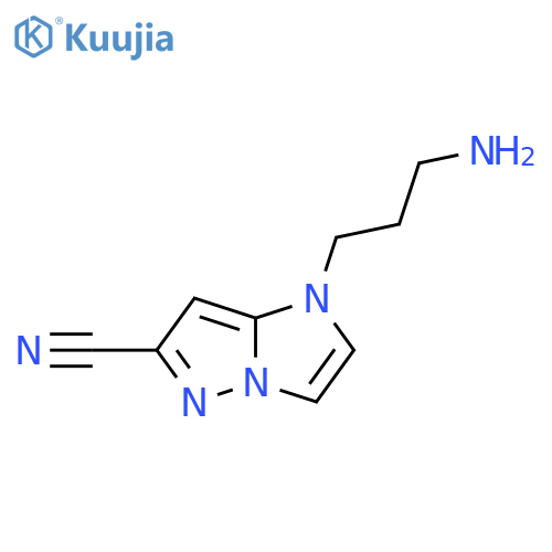 1-(3-Aminopropyl)-1H-imidazo[1,2-b]pyrazole-6-carbonitrile structure