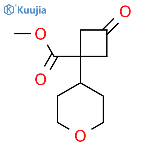 Methyl 1-(oxan-4-yl)-3-oxocyclobutane-1-carboxylate structure
