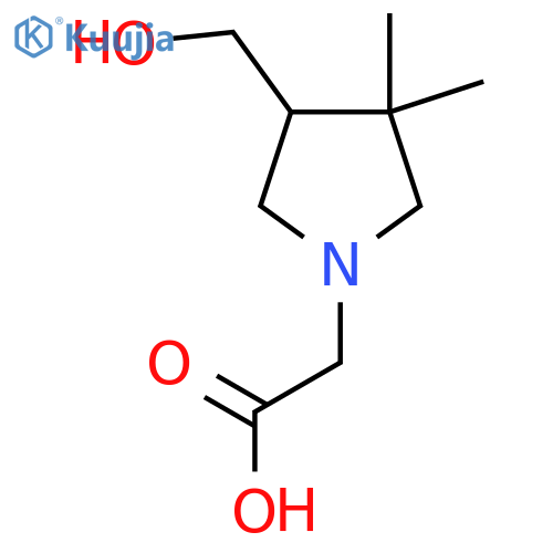 2-(4-(Hydroxymethyl)-3,3-dimethylpyrrolidin-1-yl)acetic acid structure
