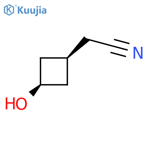 2-(cis-3-hydroxycyclobutyl)acetonitrile structure