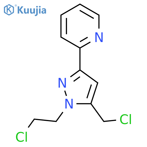 2-(1-(2-chloroethyl)-5-(chloromethyl)-1H-pyrazol-3-yl)pyridine structure