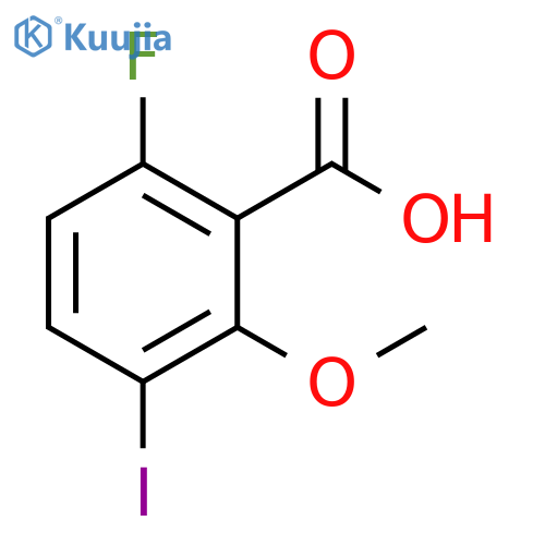 6-Fluoro-3-iodo-2-methoxybenzoic acid structure