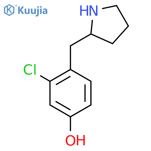 3-chloro-4-(pyrrolidin-2-yl)methylphenol structure