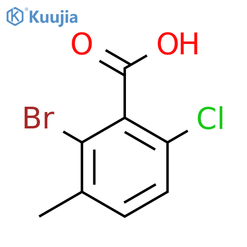 2-Bromo-6-chloro-3-methylbenzoic acid structure
